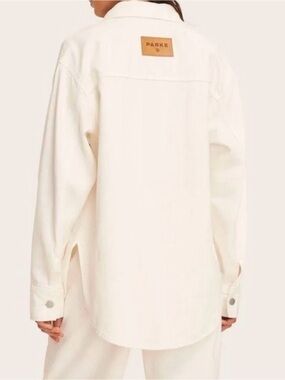 Parke Ivory Oversized Jean Jacket